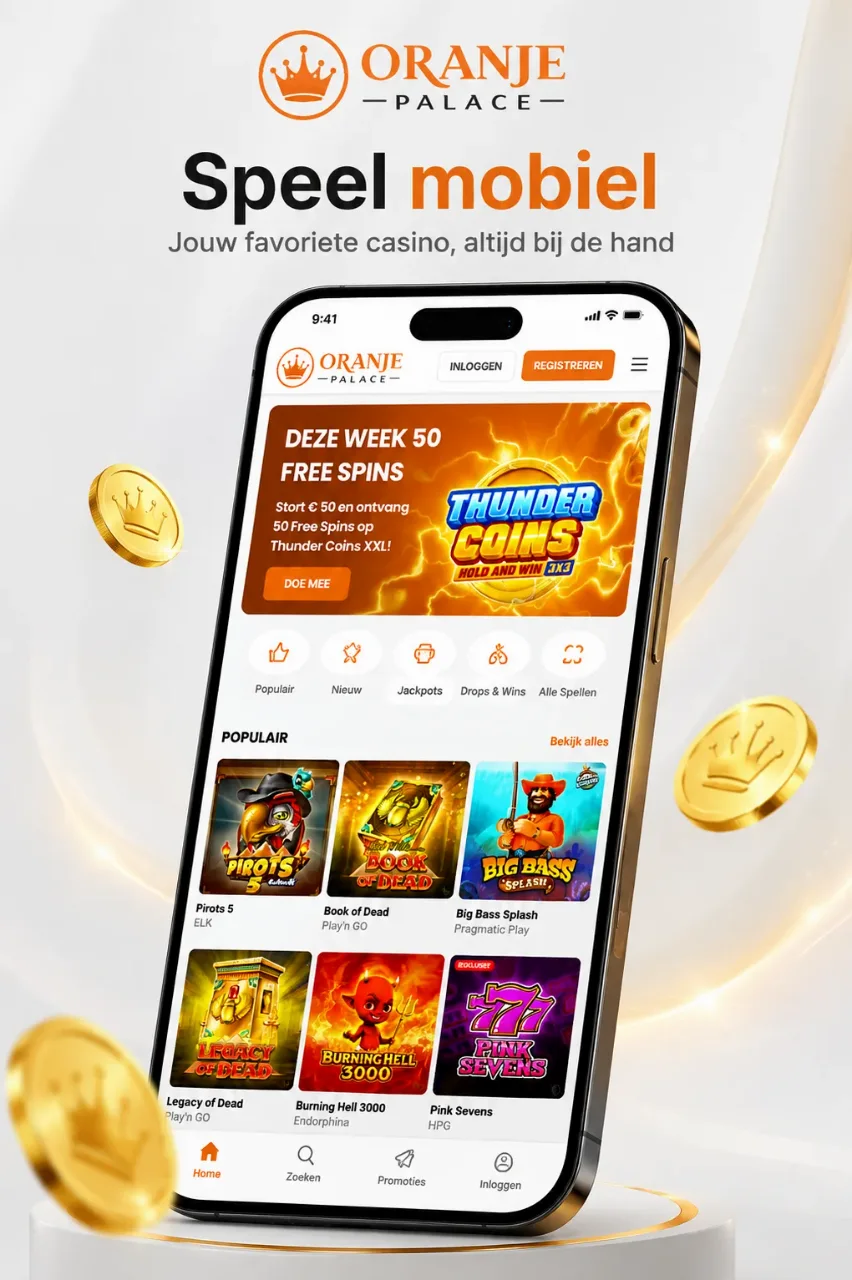 Oranje Casino Mobiel — Speel overal op je smartphone